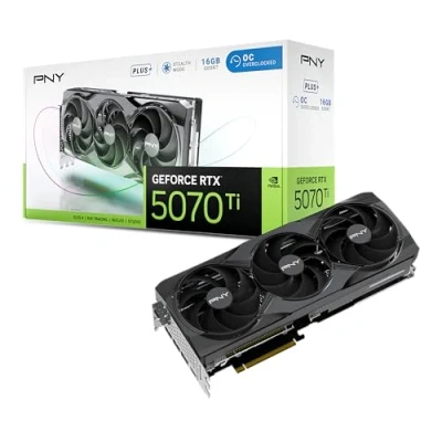 Abbildung von PNY GeForce RTX 5070 Ti Overclocked Triple Fan Plus 16GB GDDR7, HDMI, 3x DP