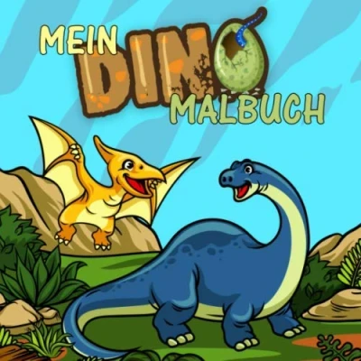 Abbildung von Mein Dino Malbuch: Enthält viele Motive zum Ausmalen und spannende Dinosaurier Rätsel für Fans ab 2 Jahren