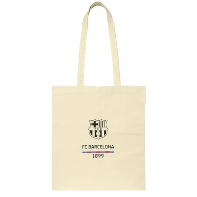 Abbildung von Safta F.C. Barcelona Totentasche, Damentasche, bequem und vielseitig, Qualität Widerstandsfähigkeit, 38 x 42 cm, Naturbeige, beige (Natural Beige), Estándar, Lässig