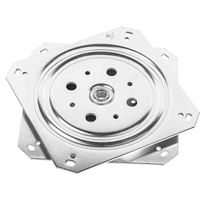 Abbildung von Gedotec Drehbeschlag 360 Drehteller zum Schrauben Stahl verzinkt Druck Kugellager 150 kg Schwerlast Drehplatte 155 x 10,5 mm 1 Stück für Tischplatten Küche Möbel uvm.