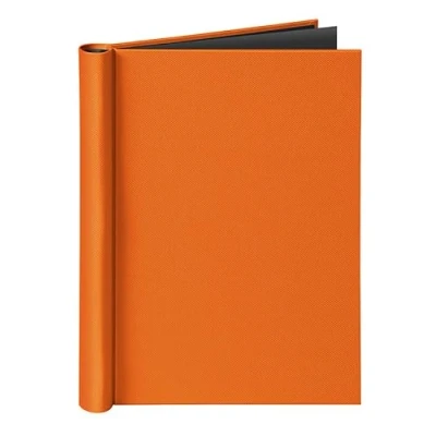 Abbildung von VELOFLEX 4944080 Klemmbinder DIN A4, mit Ledernarbung, Füllmenge max. 150 Blatt (1 Stück, orange, A4)