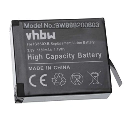 Abbildung von vhbw Akku kompatibel mit Insta360 One X Kamera (1150 mAh, 3,8 V, Li Ion)