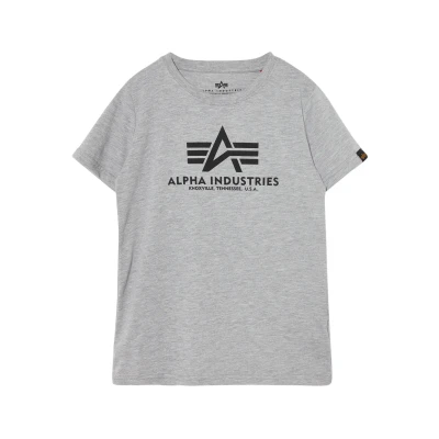 Abbildung von Alpha Industries Tshirt print für Kinder, Größe: 128, Grey heather