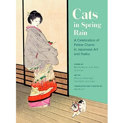 Abbildung von Cats in Spring Rain: A Celebration of Feline Charm Japanese Art and Haiku