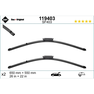 Abbildung von Scheibenwischer Swf Visioflex 119403 vorne Rahmenlos RENAULT: GRAND SCENIC 2, 2