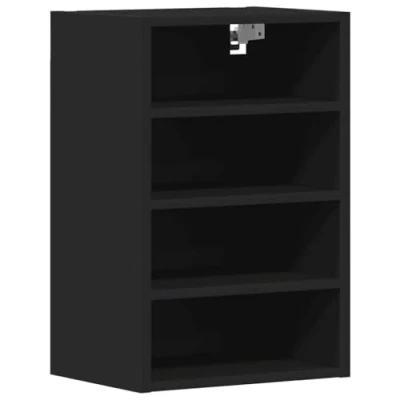 Abbildung von vidaXL Hängeschrank Schwarz 40x29,5x60 cm Holzwerkstoff, Küchenschrank, Schrank, Wandschränke, Aufbewahrungsschrank, Wandschrank, Wandschrank Küche