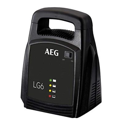 Abbildung von AEG Automotive 10269 Auto Batterie Ladegerät LG 6, 12 Volt, 6 Ampere, mit LED Anzeige, schutzisolierte Batterieklemmen, schwarz