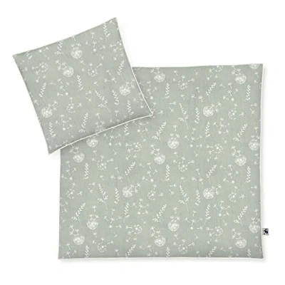 Abbildung von Julius Zöllner Babybettwäsche 100% Organic Baumwolle, Standard 100 by OEKO TEX, made in Germany, Gr. 80x80 + 35x40 cm, Wildflower