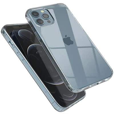 Abbildung von EAZY CASE Premium Crystal TPU Hülle kompatibel mit iPhone 12 Pro Max Schutzhülle Silikon Kameraschutz, Slimcover, Handyhülle, Silikonhülle, Backcover, Durchsichtig, Transparent