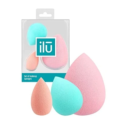 Abbildung von ilū Makeup Sponges Mini Medium Large 3 St.