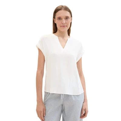 Abbildung von TOM Tailor Bluse, Damen, Größe: 40, Whisper white