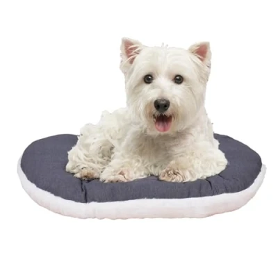 Abbildung von FERPLAST Hundebett &amp; Katzenbett Klein Waschbar Hundekissen Matte für Hundehütten, Zwinger und Auto Flauschig Relax 55 x 36 CM, S, BEIGE