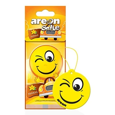 Abbildung von areon Smile Design zum aufh?ngen Auto Lufterfrischer Vanille (5?St?ck)