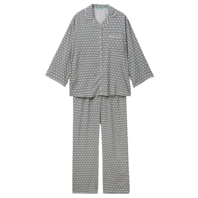 Abbildung von United Colors of Benetton Patterned IN PURE Nachtwäsche Set, Damen, Größe: XXS, Multicolor