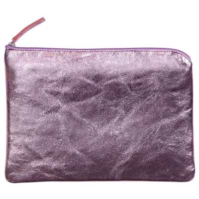 Abbildung von Clairefontaine 410123C Schlampermäppchen Miror, aus Lammleder, Flach, 23 x 16cm, 1 Stück, Rosa
