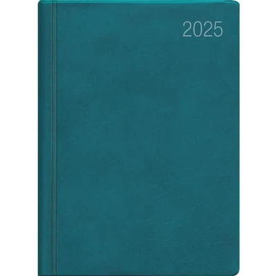 Abbildung von Zettler Taschenkalender 2025 türkis, 10,2x14,2cm, Taschenplaner mit 400 Seiten im flexiblem Kunststoffeinband, 7 Tage auf 6 Seiten, Tages und Wochenzählung internationales Kalendarium