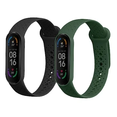 Abbildung von kwmobile Uhrenarmband 2x Sportarmband für Xiaomi Mi Band 6 / 5, Armband TPU Silikon Set Fitnesstracker
