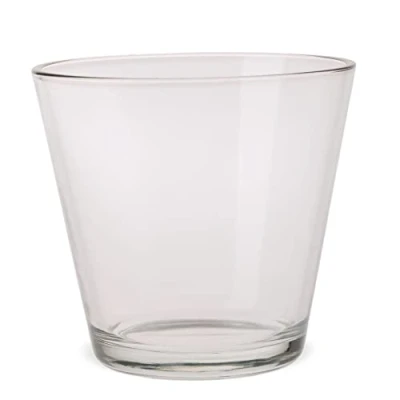 Abbildung von matches21 Glastopf Glasvase konische Form Blumenvase Übertopf Pflanzgefäß Dekovase Glas klar 1 STK Ø 14x13 cm