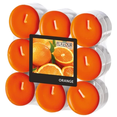 Abbildung von PAPSTAR Duftkerze 18 &quot;Flavour by GALA&quot; Duftlichte Ø 37,5 mm · 16,6 Orange