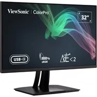 Abbildung von ViewSonic VP3256 4K 80 cm (32 Zoll) Fotografen Monitor (4K UHD, IPS, 100% sRGB, HDMI, DP, USB C inkl. Ladefunktion, Höhenverstellbar, 5 Jahre Austauschservice) Schwarz