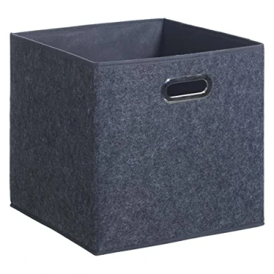 Abbildung von 5 FIVE simply smart 160382A Fünf Aufbewahrungsboxen aus Filz, dunkelgrau meliert, 31 x cm, Polypropy, cm