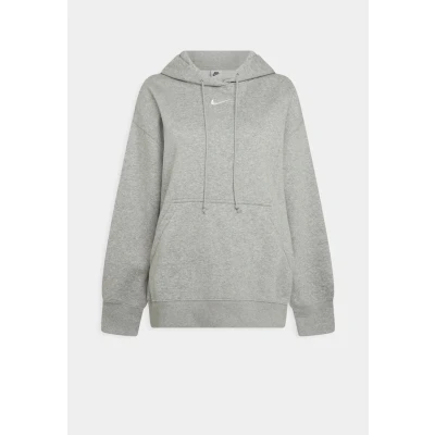 Abbildung von Nike Sportswear W NSW Style FLC PO Hoodie OS Sweatshirt, Damen, Größe: XXL Tall, Grey heather