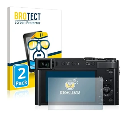 Abbildung von BROTECT (2 Stück Schutzfolie für Panasonic Lumix DC TZ202 / TZ202D Displayschutz Folie Ultra Klar