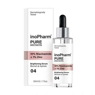 Abbildung von Rubella inoPharm Pure elements 10 Prozent Niacinamid + 1 Zink Aufhellendes Serum zur Verfeinerung von Hautunreinheiten 30 ml