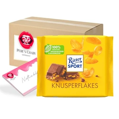 Abbildung von 5 x 100g Knusperflakes Tafel Schokolade mit Geschenk von Pere&#039;s Candy