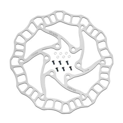 Abbildung von OTRADO Bremsscheibe Fahrrad STD 140mm aus EDELSTAHL 6 Loch Montage inkl. Schrauben kompatibel mit Shimano, Magura, Tektro, Avid, Hayes, Sram, Formula