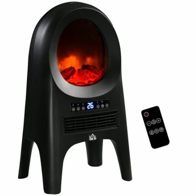 Abbildung von 3 Modi Keramik Heizlüfter mit Timer 2000 W Elektroheizung LED Flammen und Display Raumheizkörpe