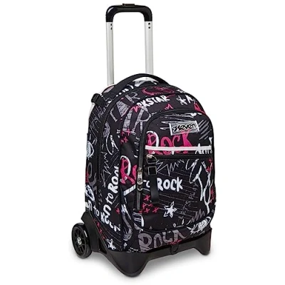 Abbildung von Seven TROLLEY, Rucksack mit Trolleyfunktion, Schulranzen Rollen, 3 in 1, Abnehmbarer Rucksack, ab 1. Klasse, für Schule, Gymnasium, Reisen&amp;Freizeit, Mädchen&amp;Jungen, mehrfarbig