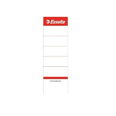 Abbildung von Leitz Esselte Ersatz Rückenschilder für 75 mm Ordner mit Rückenschild Taschen, 10 Stück aus Karton, Kurz und breit, 50 x 158 mm, weiß, 810801