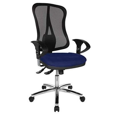Abbildung von Topstar Bürostuhl Head Point SY Deluxe inkl. höhenverstellbaren Armlehnen blau/schwarz