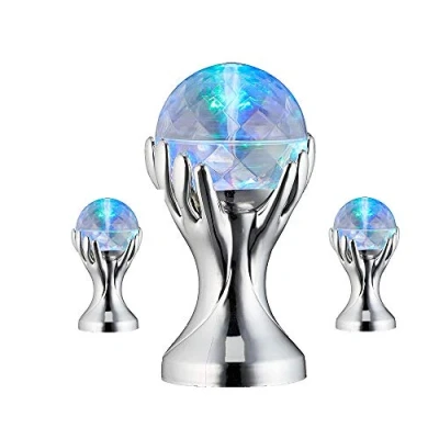Abbildung von 3 x LED Discoleuchte &quot;Hände&quot; rotiert in bunten Farben Disco Partylicht Discokugel Effektleuchte Lichtorgel (3 &quot;Hände&quot;)