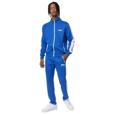 Abbildung von Lonsdale Normale Passform Manhay Trainingsanzug, Herren, Größe: 3XL, Blue white