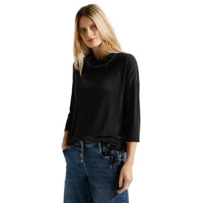 Abbildung von Cecil Schimmer Langarmshirt, Damen, Größe: Large, Schwarz