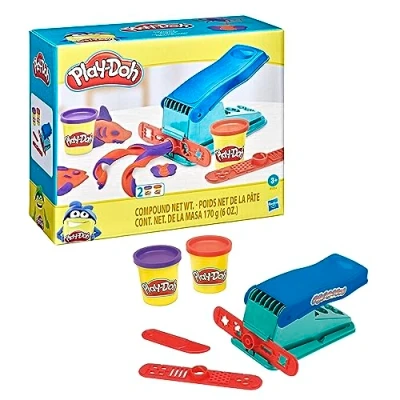 Abbildung von Hasbro Knetform Set Play Doh B5554 Knetwerkpresse inkl. 2 Dosen Knete, für fantasievolles (Spar Set)