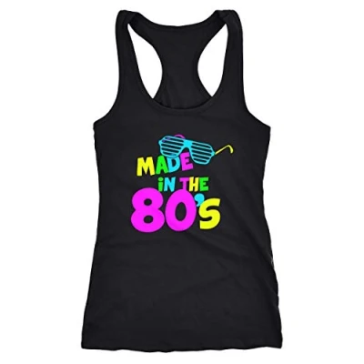 Abbildung von MoonWorks Tanktop Damen Geburtstag Made in the 80&#039;s Retro Eighties Achtziger Geschenk Racerback Moonworks®