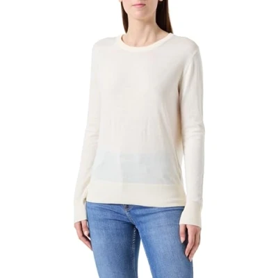 Abbildung von GANT FINE CREW NECK Strickpullover, Damen, Größe: Medium, Cream