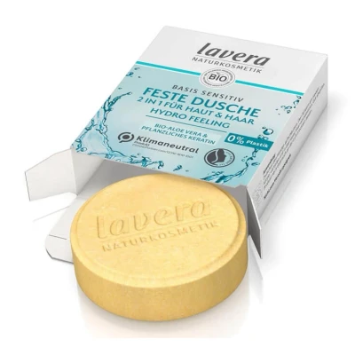 Abbildung von lavera Feste Duschseife Basis Sensitiv Hydro Feeling 2in1 Dusche 50g