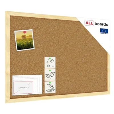 Abbildung von ALLboards Memoboard Pinnwand mit Holz Rahmen Korktafel Korkwand