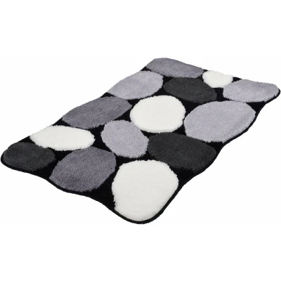 Abbildung von Kleine Wolke Badematte &quot;Stone&quot;, Höhe 15 mm, rutschhemmend beschichtet, fußbodenheizungsgeeignet, Badteppich, Stein Optik, Hoch Tief Effekt, waschbar