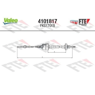 Abbildung von FTE 4101817 Kupplungsseil OPEL: Astra F Caravan, CC, Limousine