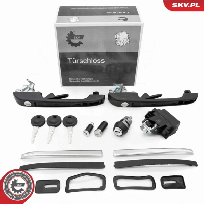Abbildung von ESEN SKV 96SKV280 Schlosssatz, Schließanlage VOLKSWAGEN: GOLF 2, Polo II Schrägheck