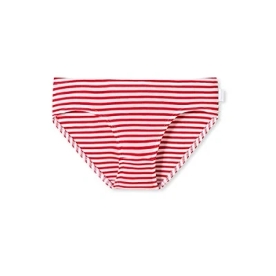 Abbildung von Schiesser Mädchen Slip Unterhosen Unterwäsche, rot gestreift, 116