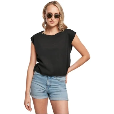 Abbildung von Urban Classics Ladies Organic Short TEE Tshirt basic, Damen, Größe: Small, Schwarz