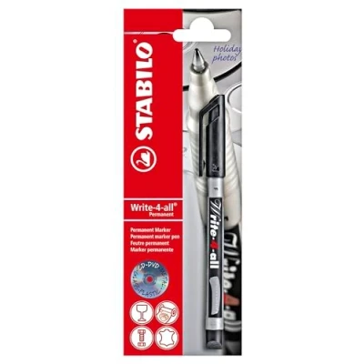 Abbildung von Permanent Marker STABILO Write 4 all fein Einzelstift schwarz