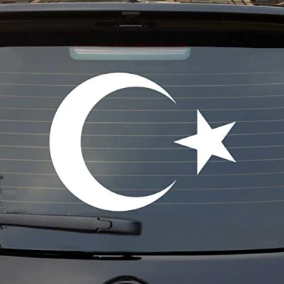 Abbildung von Hellweg Druckerei Türkei Turkey türkiye Erdogan Auto Aufkleber Sticker Heckscheibenaufkleber
