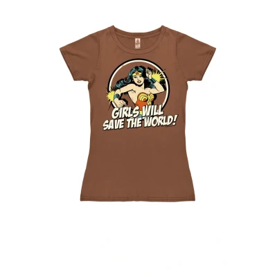Abbildung von Logoshirt Wonder Woman Tshirt print, Damen, Größe: Small, Braun